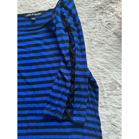 Cable & Gauge Striped Shirt Size Large - Picture 4 of 5